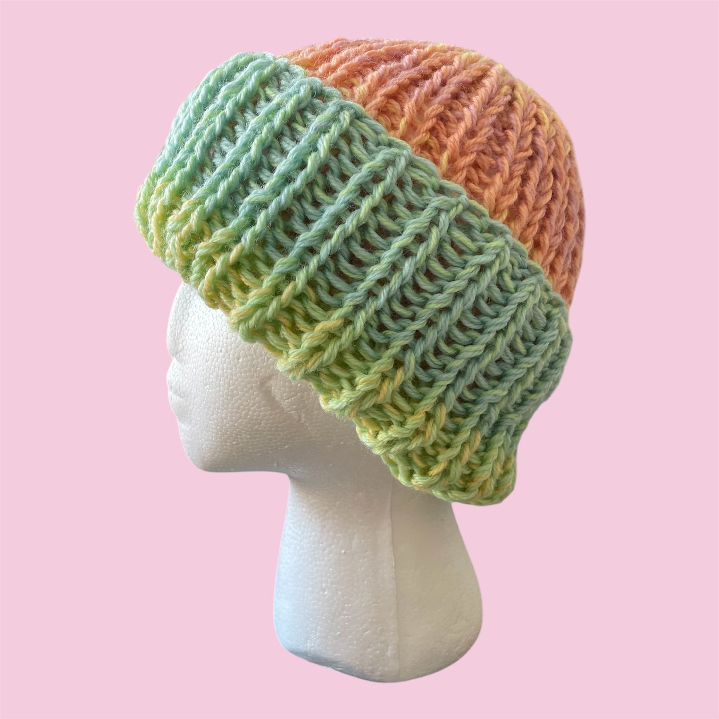Bonnet multicolore pistache (Adulte)