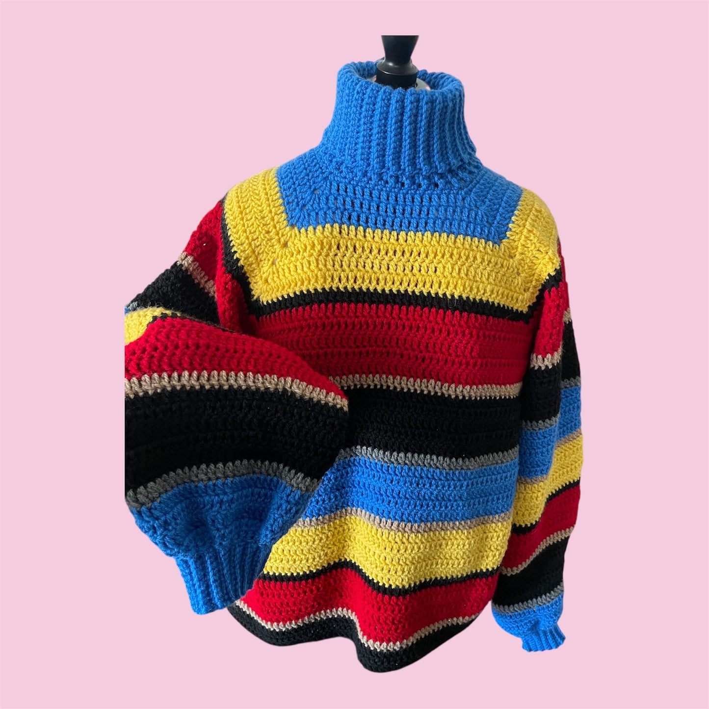 Pull oversize à rayures (Taille 2XL)